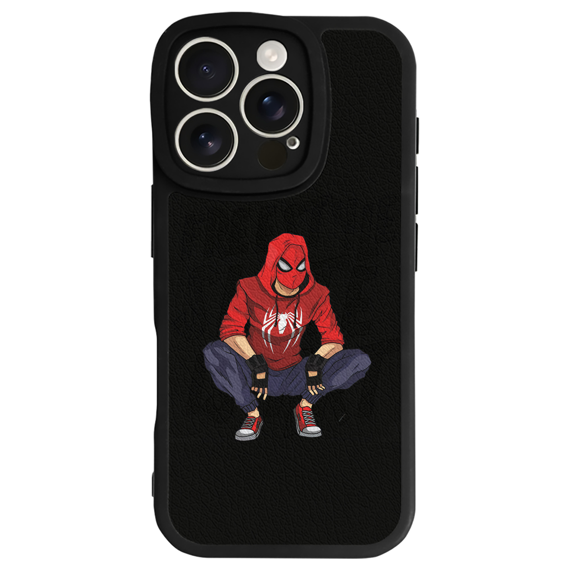 Spider Man スパイダーマン 【iPhone 16シリーズ対応】シリコンスマホケース（レザー調） 材質：シリコン